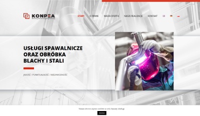 zbudowaliśmy stronę www dla firmy konpea welding z będzina